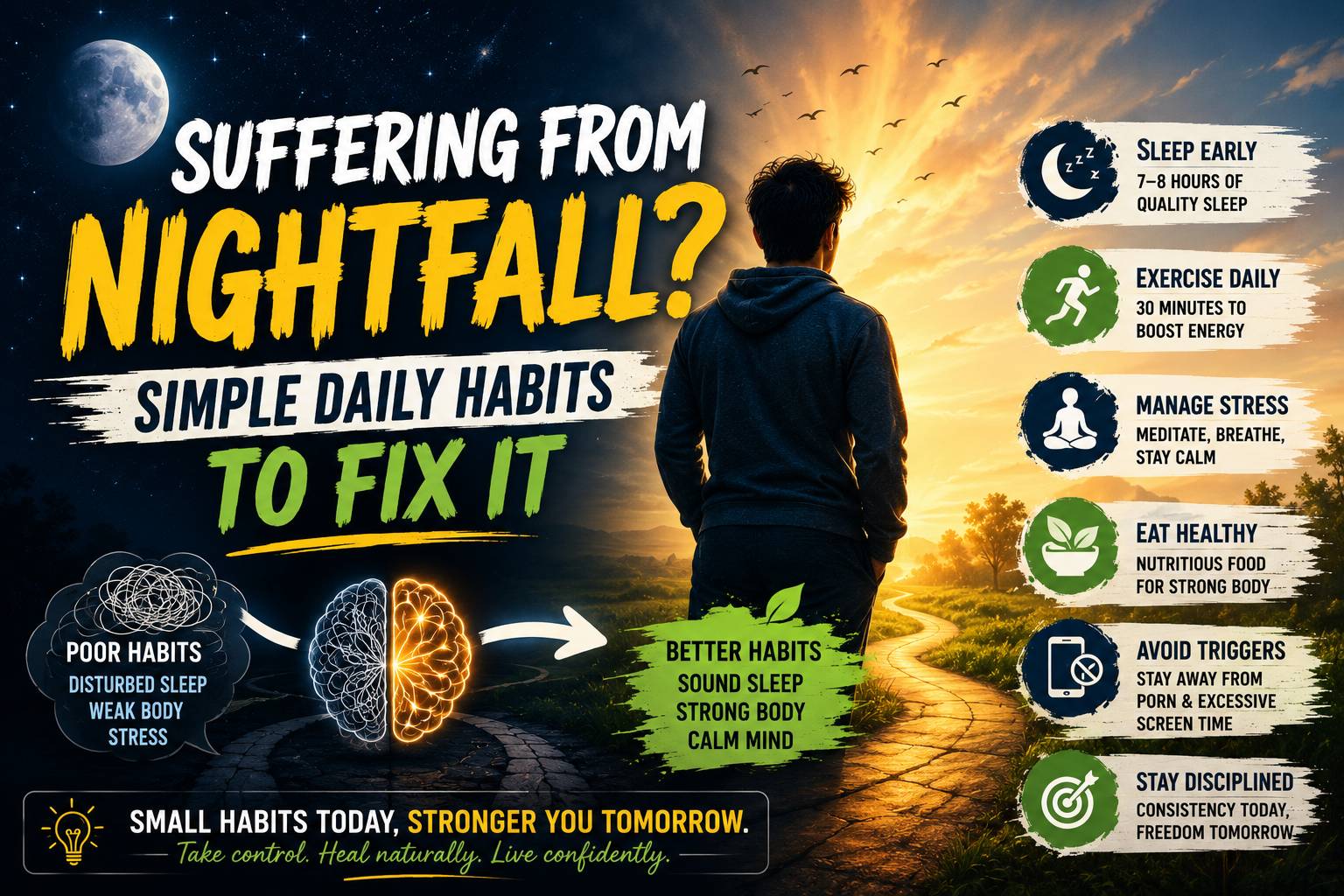 Read more about the article Suffering from Nightfall? Simple Daily Habits to Fix It