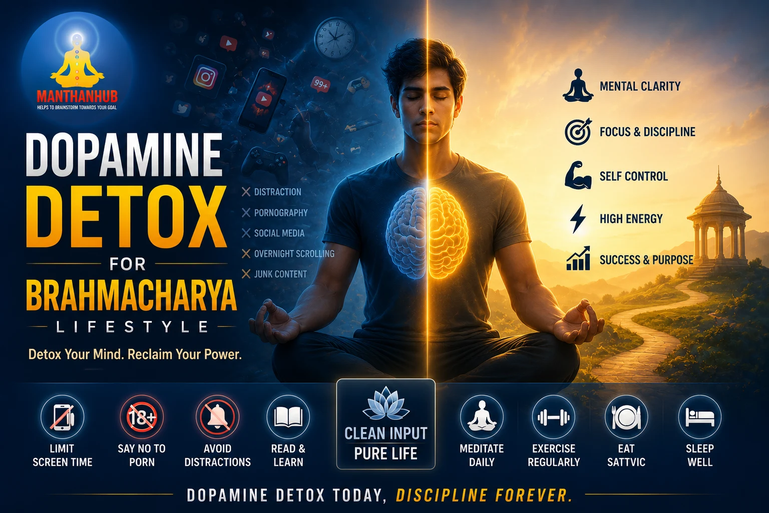 Read more about the article Powerful Dopamine Detox for Brahmacharya Lifestyle