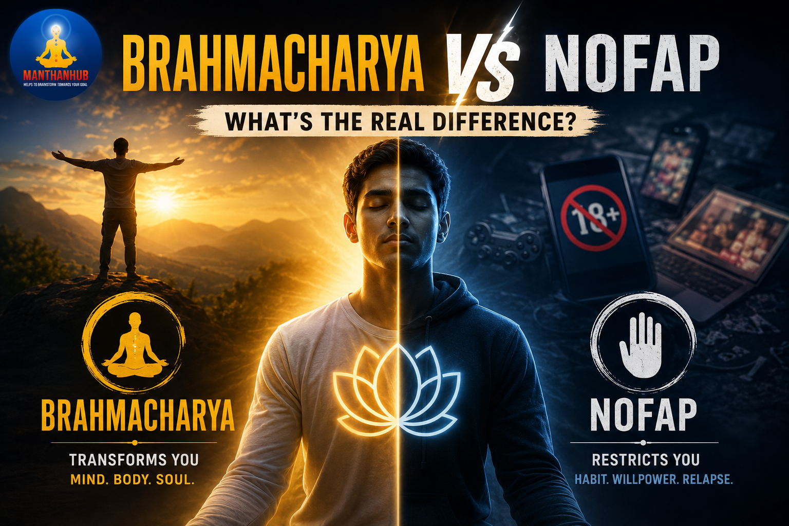 You are currently viewing Brahmacharya vs NoFap: What’s the Real Difference