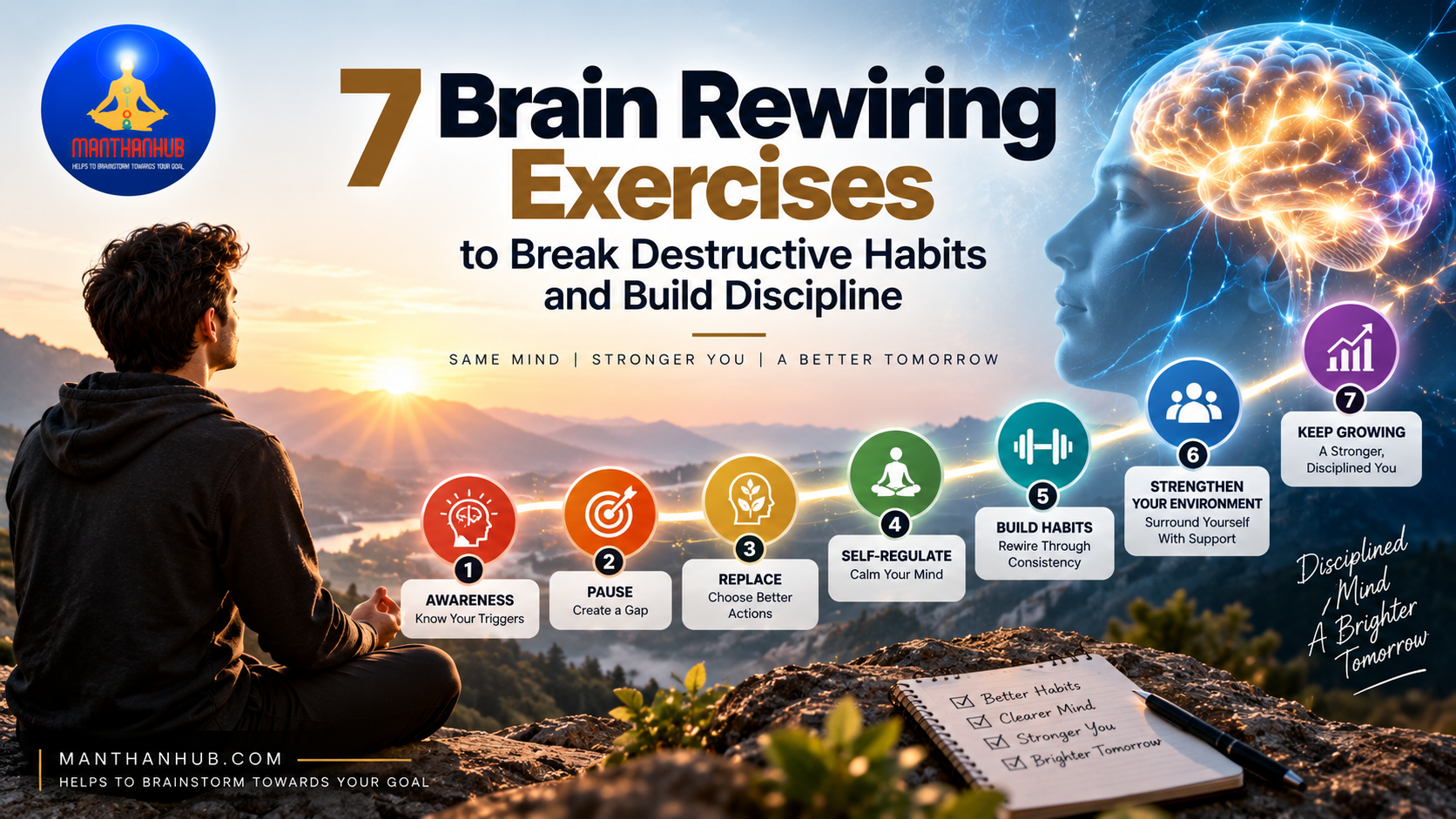 You are currently viewing 7 Brain Rewiring Exercises to Break Destructive Habits and Build Discipline